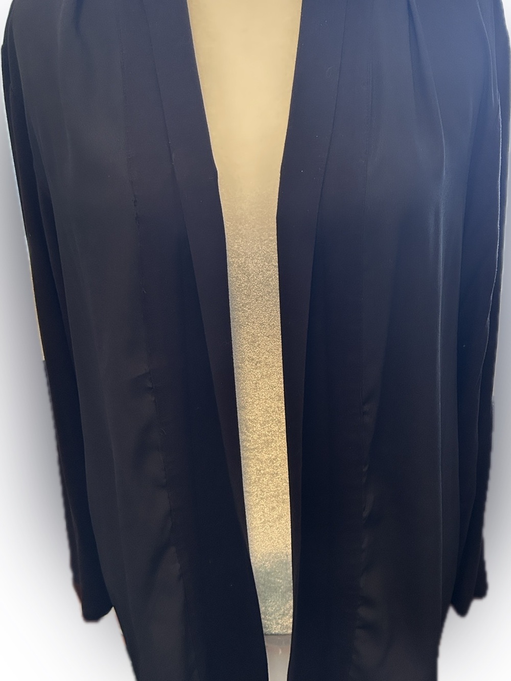Calvin Klein Black Open-Front Draped Blazer
